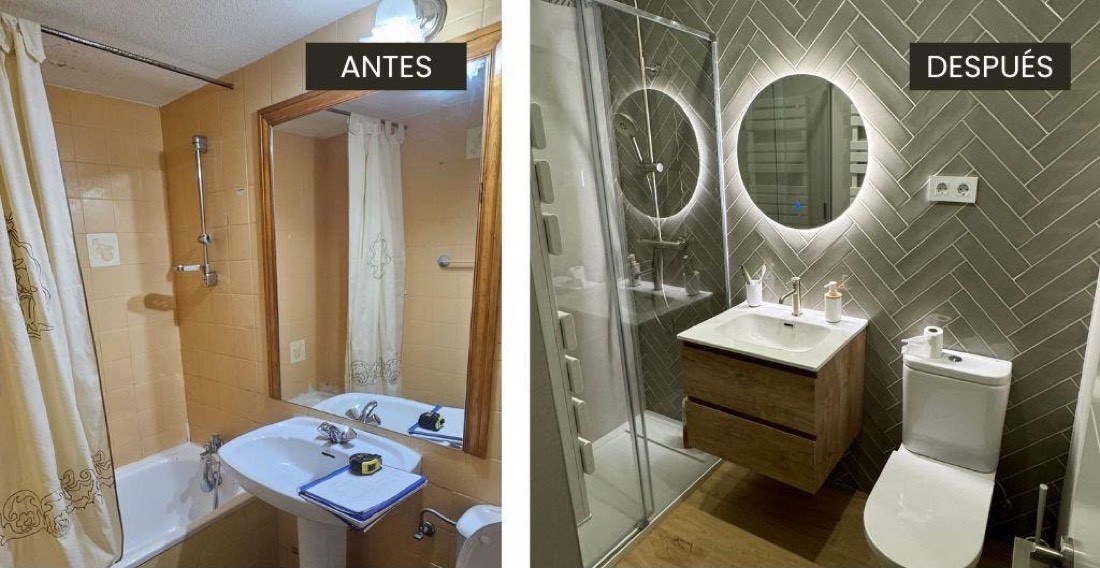 Baño antes y después